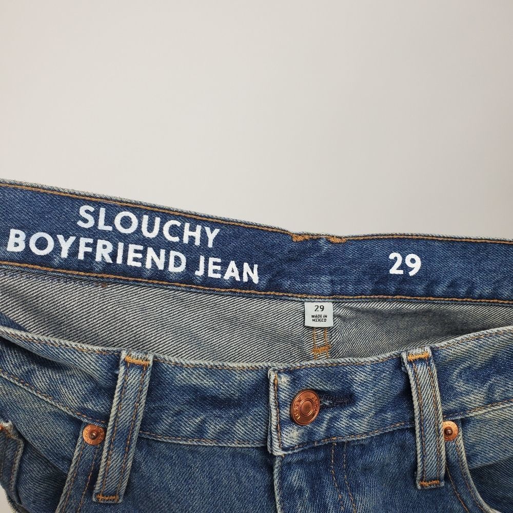 J. CREW BA646 Slouchy boyfriend jean in Southern Sky wash Mid Rise Rips Holes - Picture 10 of 12